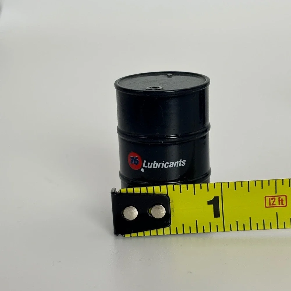 RARE Vendor's Sample‎ Lot of 3 76 Lubricants Miniature Oil Drum Barrels Black